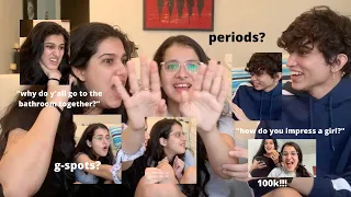 my sister & i answer questions boys are too afraid to ask girls w @Archit+ my 100k milestone (IG) !!