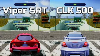 NFS Most Wanted: Dodge Viper SRT vs Mercedes CLK 500 - Drag Race