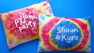 DIY Tie Dye Pillow Case | Crafts For Kids | Pyjama Party | Oreiller Tie-Dye Personnalisé