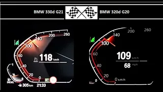 BMW 330d G21 VS. BMW 320d G20 - Acceleration 0-100km/h