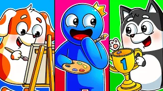 RAINBOW FRIENDS: When BLUE x HOODOO EXPLORE The COLORFUL WORLD! | Cartoon Animation