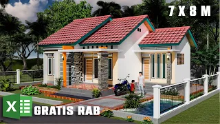 RUMAH MINIMALIS 3 KAMAR TIDUR ELEGAN || 8 X 7 M || GRATIS ANGGARAN BIAYA