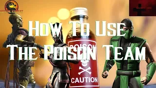 Mortal Kombat Mobile - How to use the Poison Team - Wretch D'Vorah, Ravenous Mileena Klassic Reptile