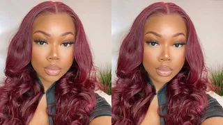 YOU NEED THIS PRE-COLORED 99J WIG!! | Wiggins Hair