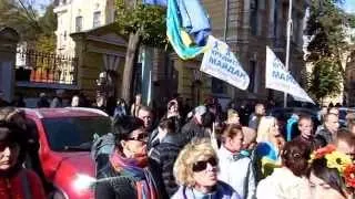 Гимн Украины в исполнении Кредитного Майдана. Митинг 9-12 октября.