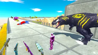 FPS AVATAR & BATMAN T-REX DEATH RUN - Animal Revolt Battle Simulator ARBS