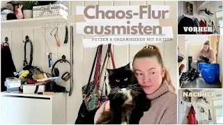 Chaos-Flur ausmisten ✨️ aufräumen, putzen und sortieren | vorher / nachher