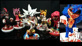 Team sonic.exe  como hacer a .exe de plastilina   SILVER SHADOW ROSE KNUCKLES TAILS DOLL SONIC