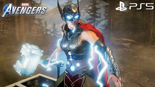 Marvel's Avengers - Mighty Jane Foster Skin Gameplay 4K 60FPS (PlayStation 5)