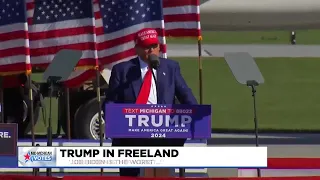 Trump slams 'radical left' during rally in Freeland