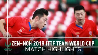 Ma Long/Xu Xin vs Liao Cheng-Ting/Chen Chien-An | ZEN-NOH 2019 Team World Cup Highlights (Group)