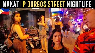 I went to P. Burgos Street in MAKATI AT NIGHT ( Red Light )