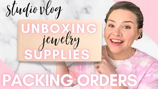 How I run my small Etsy jewelry business, Packaging orders, Jewelry Supply Testing, Studio Vlog