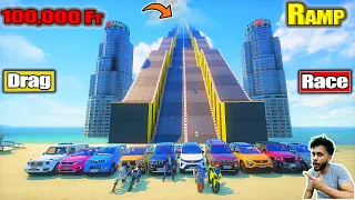 GTA 5: NEW Powerful 💪 SUVs Impossible Super Mega Ramp😱Drag Race Challenge! GTA 5