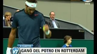 Visión 7: Ganó Del Potro en Rotterdam: A cuartos