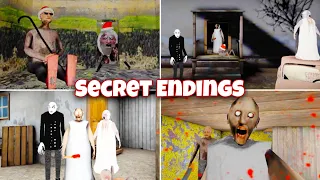 Granny Latest V1.8 All Secret Endings With Grandpa, Slendrina's Mom & Nosferatu | Granny New Update