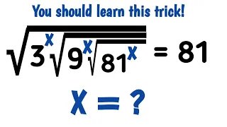 What a strange equation! || Nice radical simplification || Learn this trick!