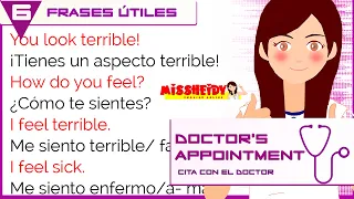 EXPRESIONES PARA IR AL DOCTOR EN INGLÉS-Doctor's appointment- Cita con el doctor