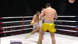 Baddest leg break in kickboxing history