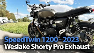 SpeedTwin 1200 2023 model Weslake Shorty Pro Exhaust (Slip-ons)