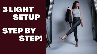 Model Studio Photoshoot: Three Light Setup Step by Step using Godox Flashes/Trigger and Sony A7IV