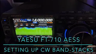 FT-710 AESS: Setting Up CW Band Stacks (video #15 in this series)