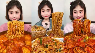 Cheese Food Eating Challenge ASMR | Fire Noodles | Spicy Noodles | Chicken Feet | Eating Spicy Food