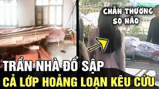 Đang giờ học, trần gỗ bất ngờ ĐỔ SẬP khiến cả lớp hoảng loạn, nhiều học sinh NHẬP VIỆN | TÁM TV