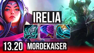 IRELIA vs MORDEKAISER (TOP) | 1200+ games, 6 solo kills, 1.5M mastery | NA Master | 13.20