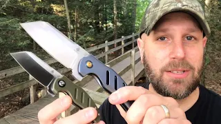 2 Kizer Sheepdogs: Cool, but Functional?  BIG & Little EDC Cleaver Knives | Budget and $200