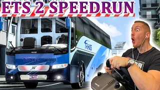 REISEBUS volles Mett über die Leitplanke | ETS 2 SPEEDRUN | LKW Renn Simulator