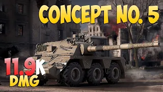Concept 5 - 4 Kills 11.9K DMG - Relatively simple! - World Of Tanks