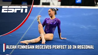 Aleah Finnegan with a POSTSEASON PERFECT 10 in the Arkansas Regional 🤩 | ESPN College Gymnastics