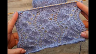 Узор «Воздушное кружево» спицами ☁ «Air Lace» knitting Pattern