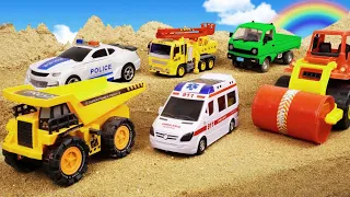 Police car Fire truck and Ambulance - Collection of toy cars | Police car toy stories | Mega Trucks