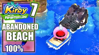 Kirby and the Forgotten World - Abandoned Beach - All Waddle Dees 100% - Gameplay Walkthrough Part 7