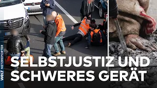 BERLIN KLEBT: Selbstjustiz und schweres Gerät gegen Proteste der "Letzten Generation"