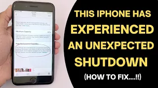 How to Fix This iPhone Has Experienced an Unexpected Shutdown