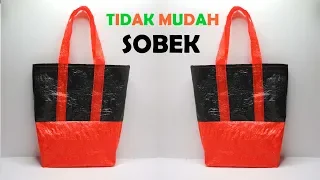 Daur ulang KANTONG PLASTIK ! Tas Belanja dari PLASTIK BEKAS Anti sobek ! Plastic Shopping bag crafts