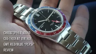 Christopher Ward C65 Trident Vintage GMT Red/Blue "Pepsi" Review