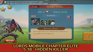 Lords Mobile Chapter Elite 5-18 : Hidden Killer