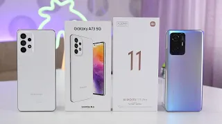 Сравнение  Xiaomi 11T Pro против Samsung A73