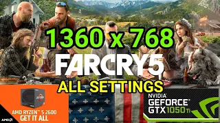 Farcry 5 | 1360x768p | GTX 1050Ti+Ryzen 5 2600 | ALL SETTINGS |PC Gameplay