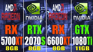 RTX 2070 SUPER vs  RX 5700XT vs GTX 1080Ti vs RX 6600XT || PC GAMES TEST ||