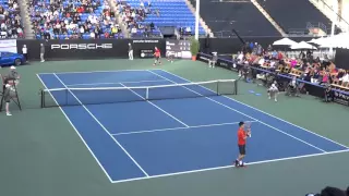 Kei Nishikori vs Jack Sock #10 Maria Sharapova and Friends at Los Angeles Tennis Center 2015
