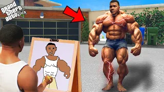 Franklin Uses Magical Painting To Draw Most Strongest Franklin Ever ! GTA 5 new