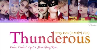 Stray kids (스트레이 키즈) - Thunderous {9 Members ver./ Karaoke ver.} Color Coded Lyrics_Han_Rom_Eng