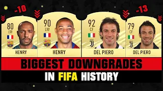 Biggest RATING DOWNGRADES in FIFA HISTORY! ⬇️😱 FIFA 10 - FIFA 21