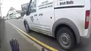 Watch shocking moment cyclist is knocked off bike then attacked by furious van driver