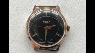 Vintage Raketa Atom Soviet Wristwatch Gold Plated Men's Watch